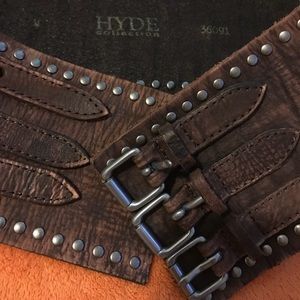 Hyde Wide leather belt